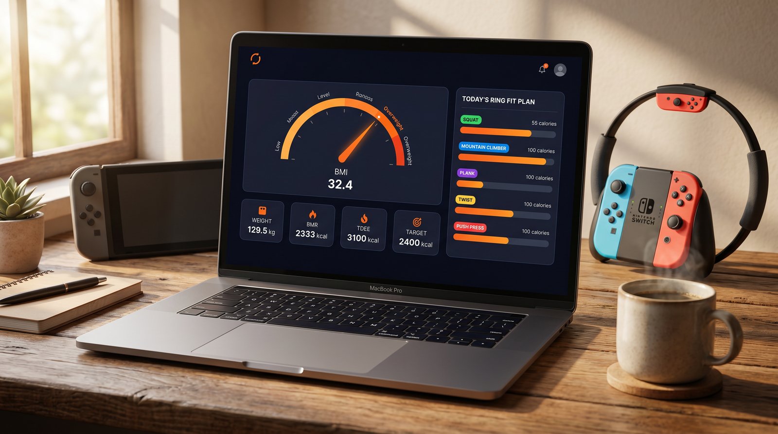 RingFit Dashboard · 健身环数据追踪面板